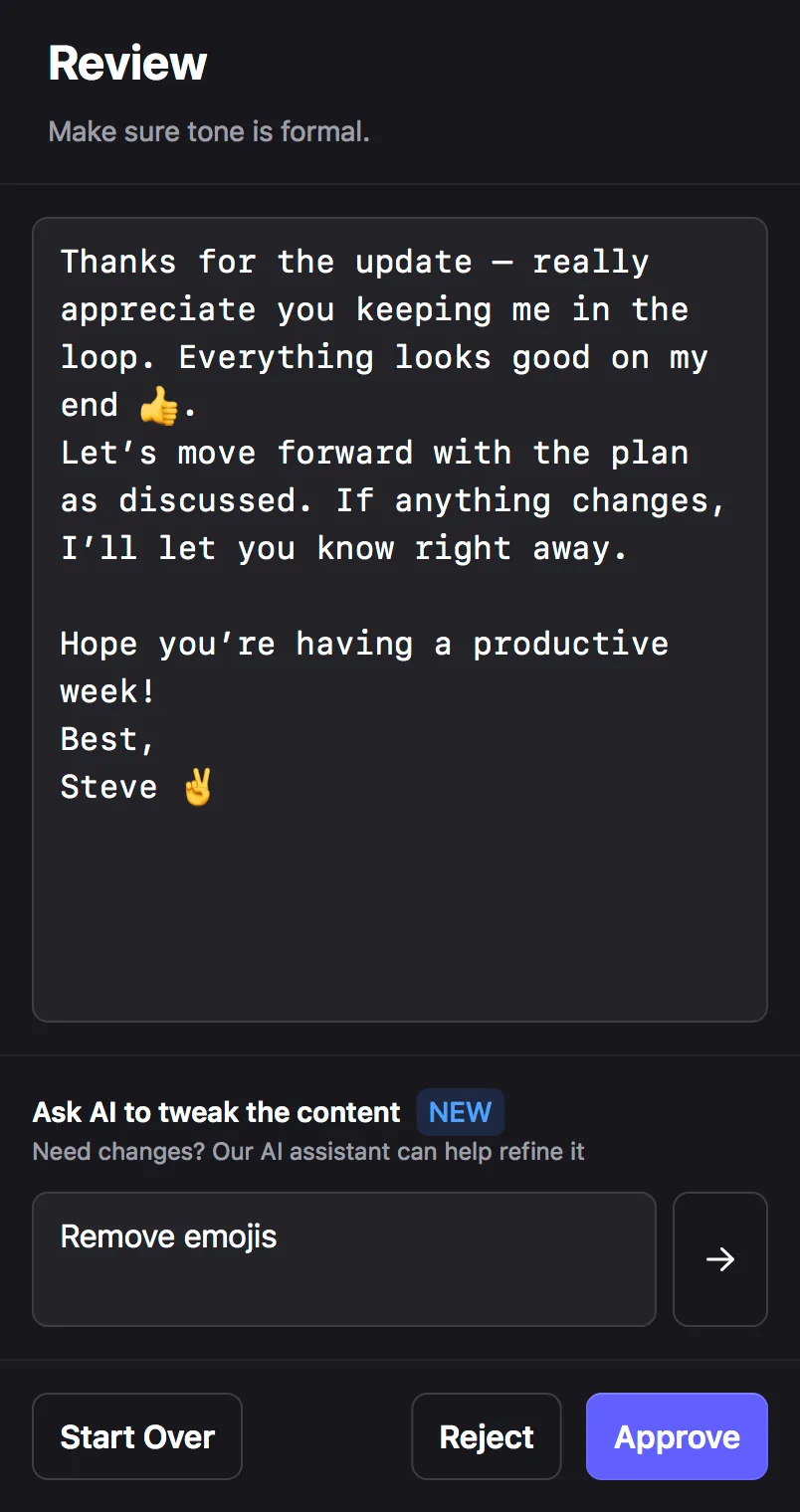 EnforcedFlow's mobile-optimized interface
